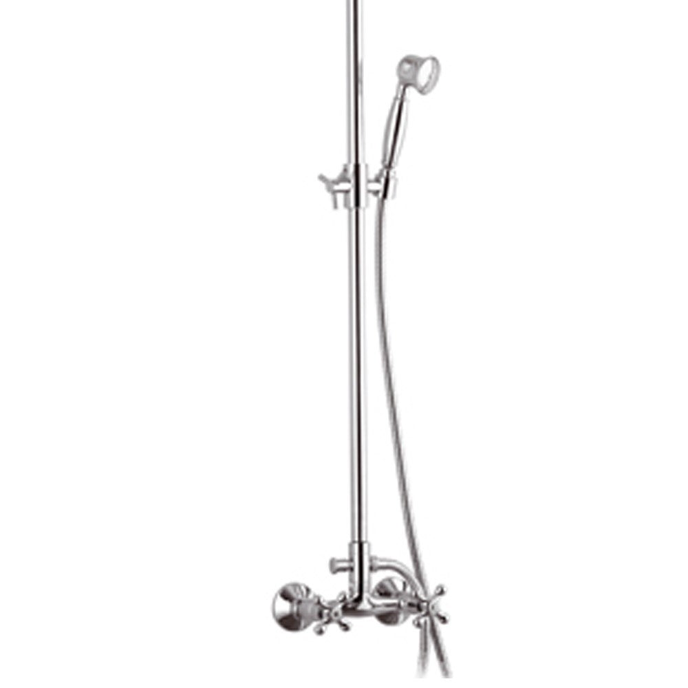 Rubinetto doccia con colonna saliscendi, doccetta e soffione - serie liberty