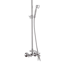 Rubinetto doccia con colonna saliscendi, doccetta e soffione - serie liberty