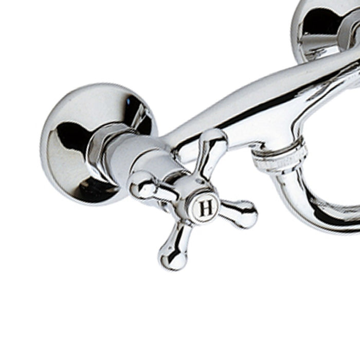 Rubinetto lavello a muro con canna inferiore - serie liberty