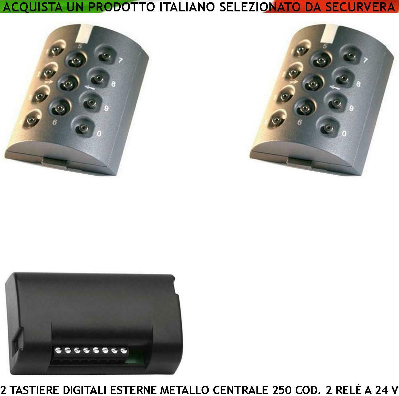 KIT 2 TASTIERE DIGITALI ESTERNE METALLO BE.PLAY SECURVERA SB-TASDTMDBPB