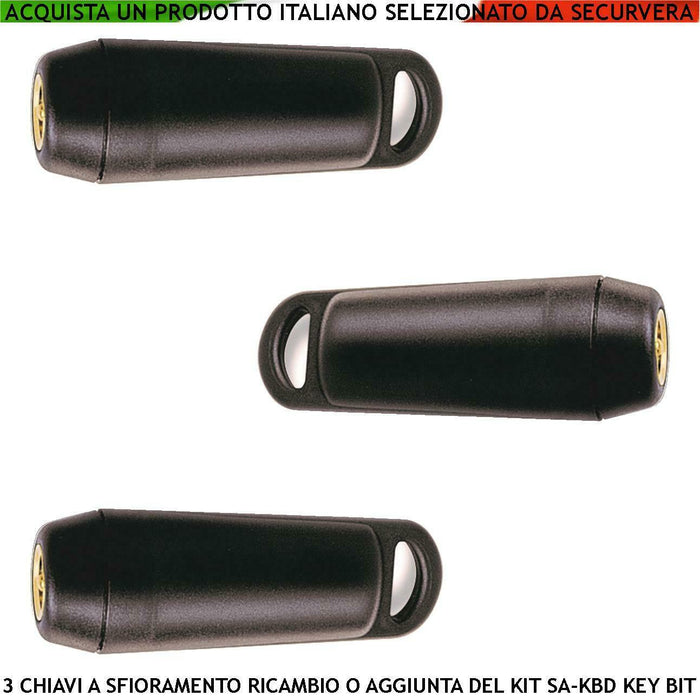 CHIAVE ELETTRONICA 3 PEZZI KEY BIT A 64 BIT SECURVERA SC-CES3CSKBUD