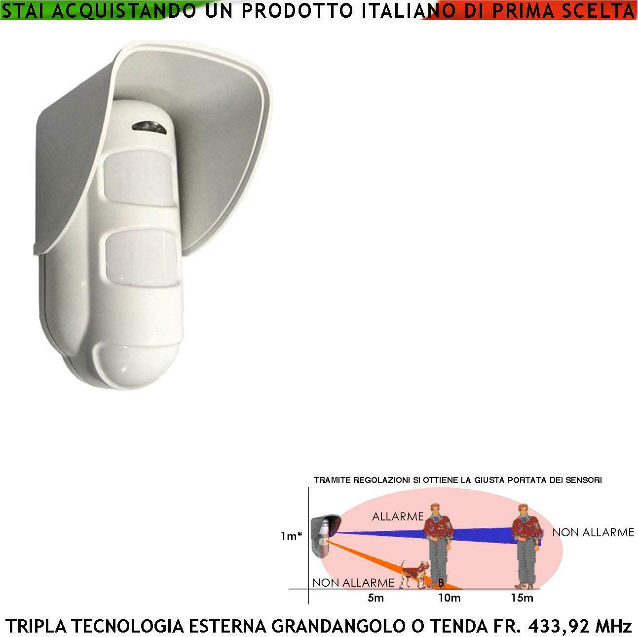 DOPPIO INFRAROSSO E MICROONDA TRASMETTE ALLARME SECURVERA SV-DIRBAETSRA