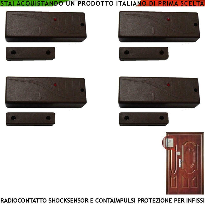 CONTATTO WIRELESS 4 PEZZI SISMICI CMR20VR CONTAIMPULSI SECURVERA SS-CMRCMRLCSD