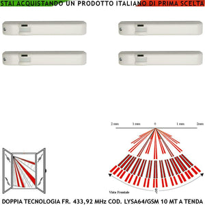 SENSORI DI MOVIMENTO A DOPPIA TECNOLOGIA RADIO TENDA SECURVERA SS-DTBMPT4DTD