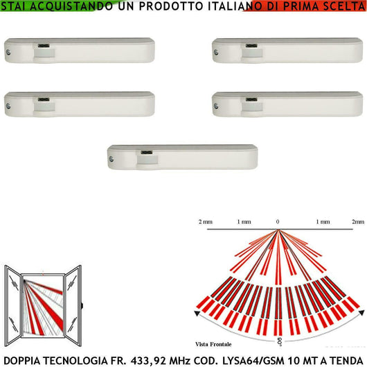 RILEVATORI DI MOVIMENTO DOPPIA TECNOLOGIA RADIO TENDA SECURVERA SS-DTBMPT5DTE