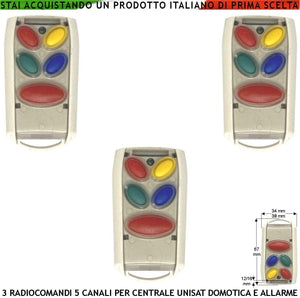 RADIOCOMANDI BIDIREZIONALE 3 PEZZI FREQUENZA 868 MHZ SECURVERA SV-TP1R5C3RSA