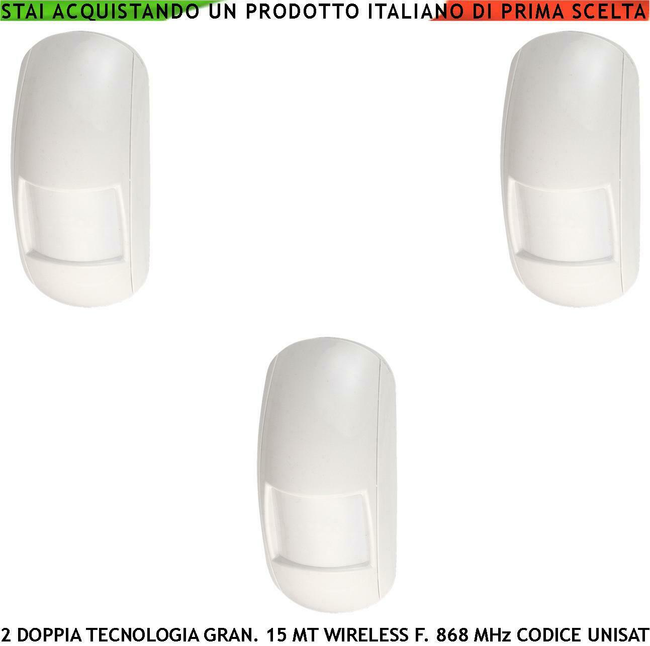 DOPPIA TECNOLOGIA SENSORE MOVIMENTO RADIO 3 PEZZI SECURVERA SV-DRU3DTWCUD