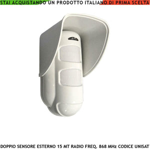 DOPPIA TECNOLOGIA DA ESTERNO RILEVA INTRUSI SECURVERA SV-SRTSDTWEPC