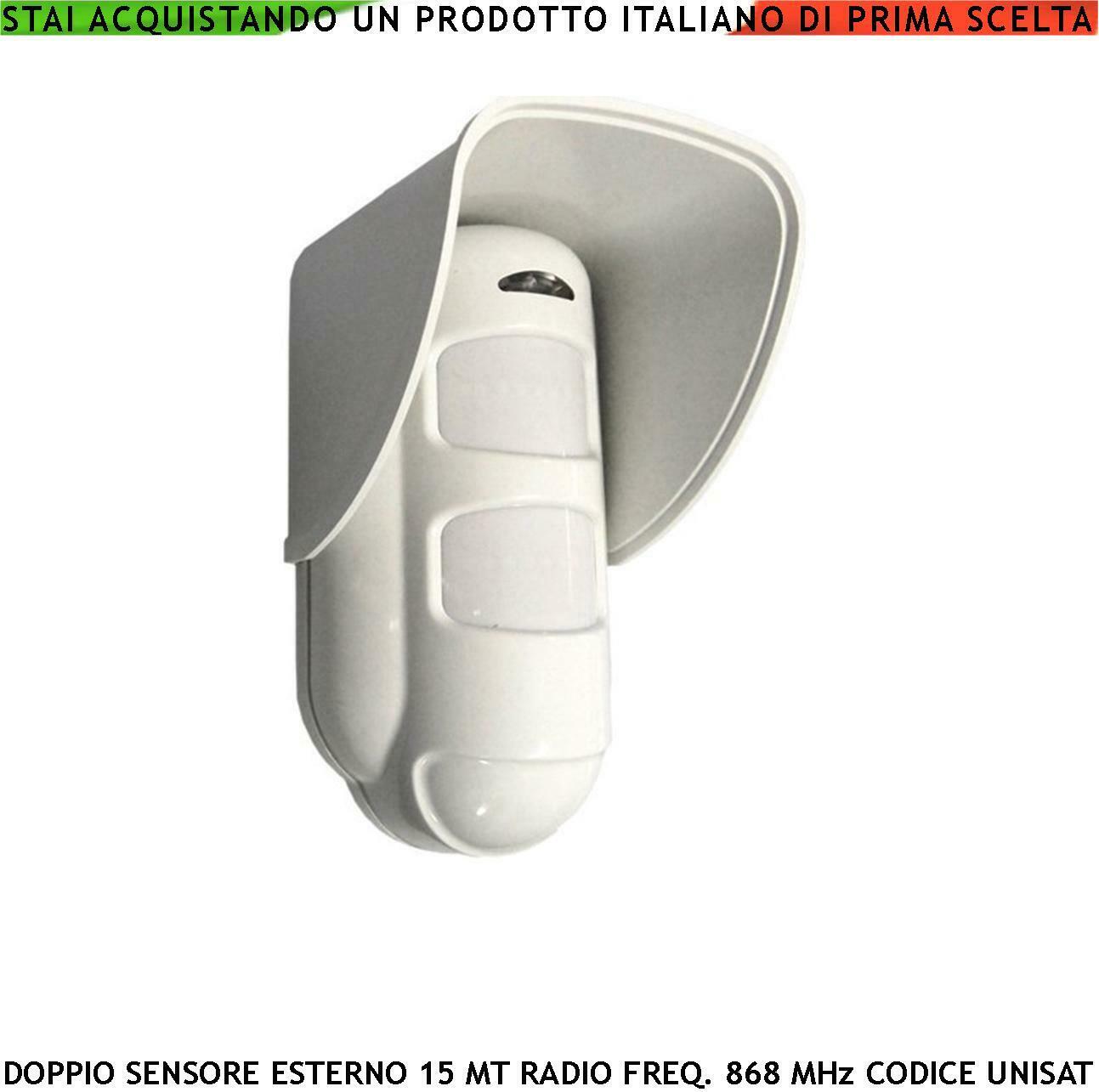 SENSORE MOVIMENTO ESTRANEI DOPPIA TECNOLOGIA DA ESTERNO SECURVERA SV-SRTSDTWEPE