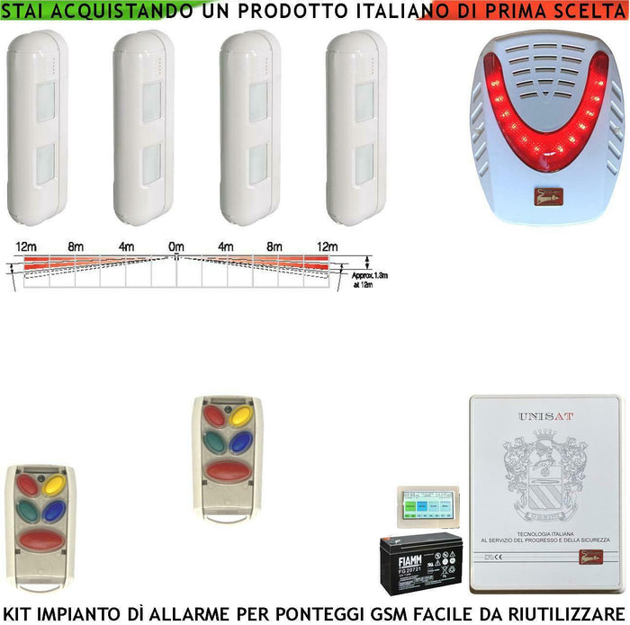 IMPIANTO ALLARME PONTEGGI INNOCENTI GSM GPRS SECURVERA SB-UNBKAPSRSB