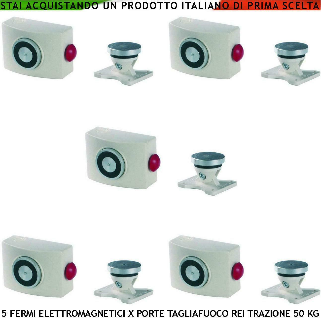 BLOCCAPORTA MAGNETETICO FERMO BIANCO 5 PEZZI SECURVERA SF-BE5ASBESPE