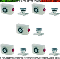 BLOCCAPORTA MAGNETETICO FERMO BIANCO 5 PEZZI SECURVERA SF-BE5ASBESPE