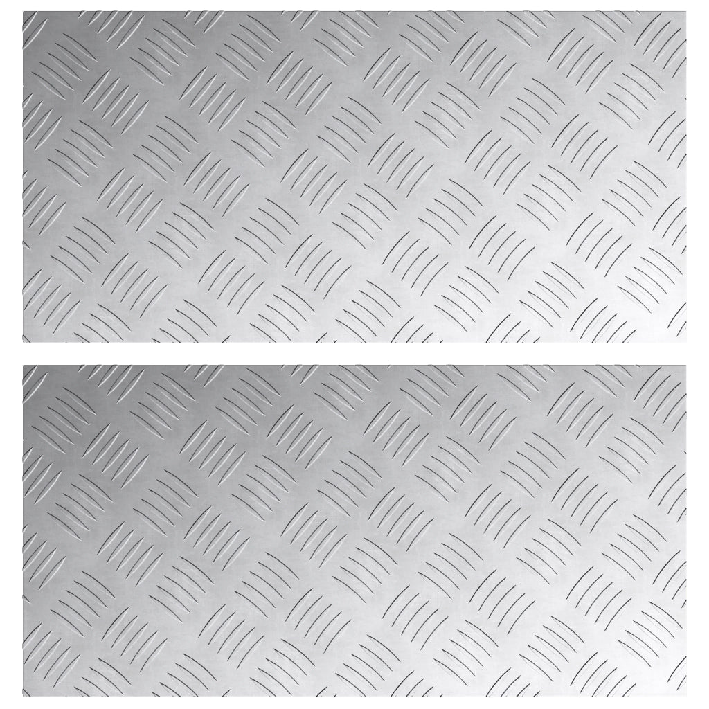 Piaste a Scacchi in Alluminio 2 pcs Antiscivolo 60x30 cm