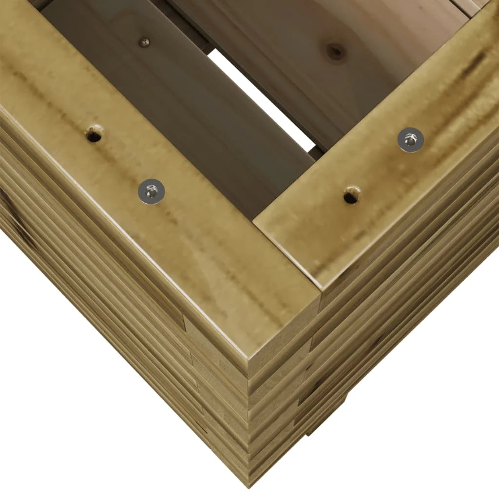 Fioriera rialzata per piante e fiori terrazza giardino 40 x 40 x 49,5 cm legno di pino impregnato marrone 02_0037565