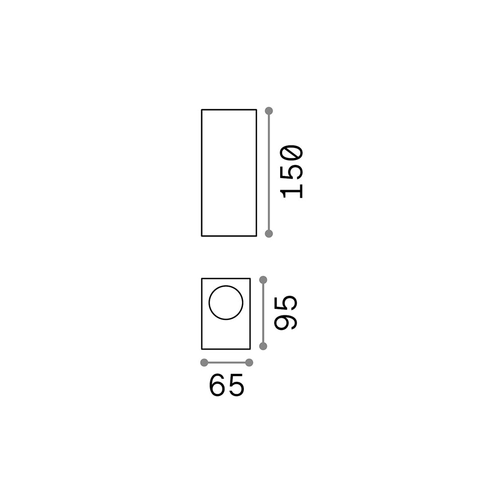 Applique Moderna Up Alluminio Nero 2 Luci G9 3W 3000K Luce Calda