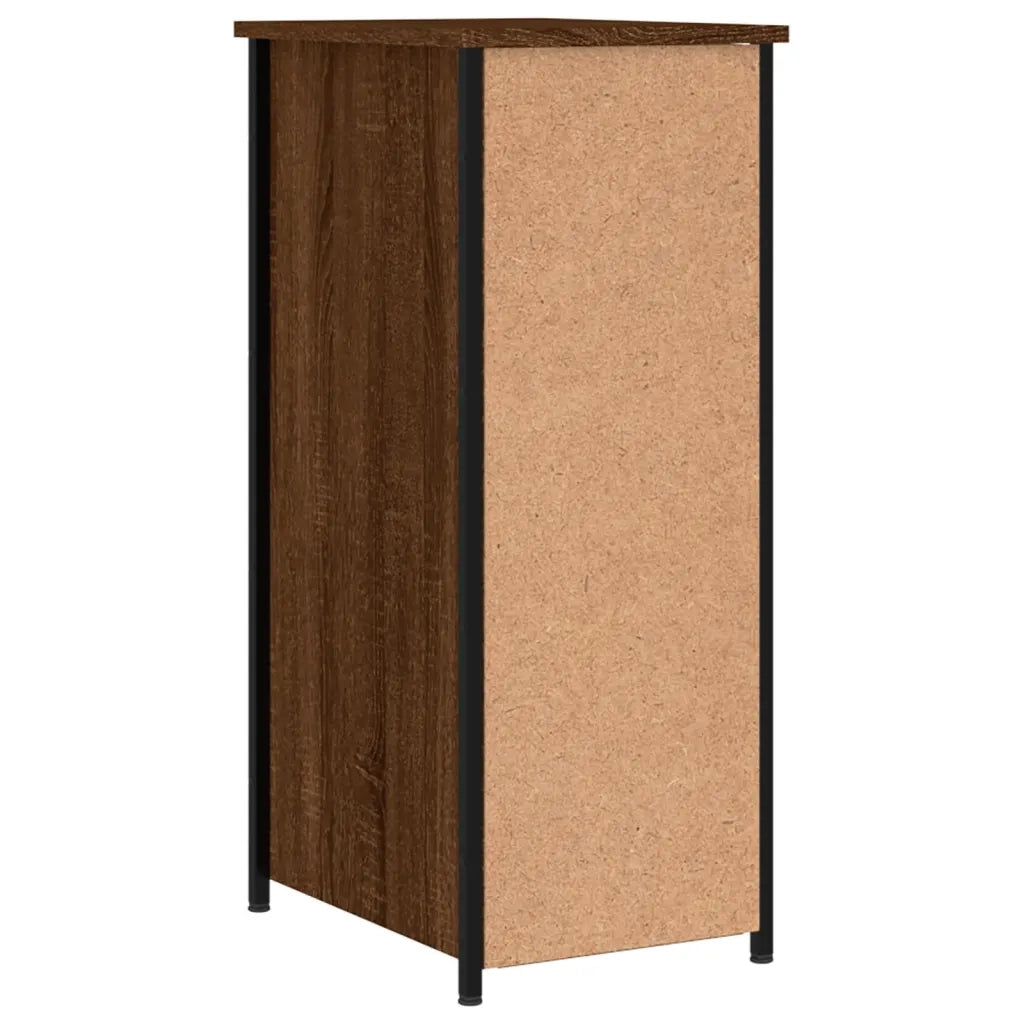 Comodino Rovere Marrone 32x42x80 cm in Legno Multistrato 825971