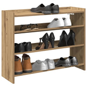 Scarpiera-Scaffale per scarpe Rovere Artigianale 80x25x62 cm in Legno Multistrato