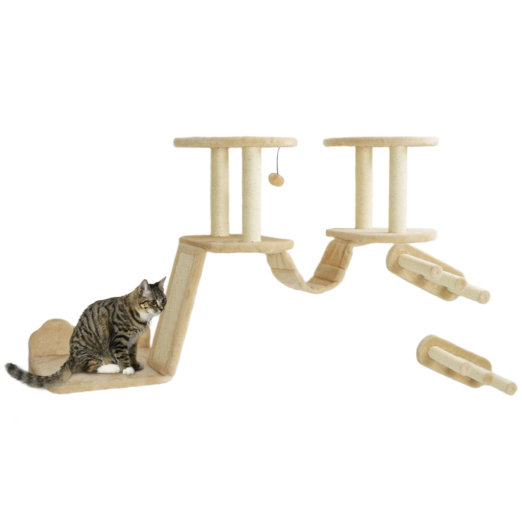 Scaletta per Gatti ¨C zephmum ¨C Montaggio Parete, Beige