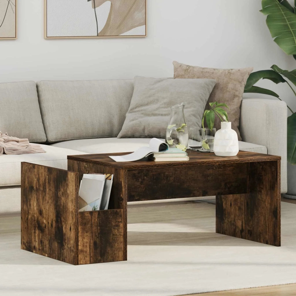Tavolino da salotto | Tavolino da caff¨¨ | Tavolino da Soggiorno Rovere fum¨¦ 90 x 45 x 35 cm