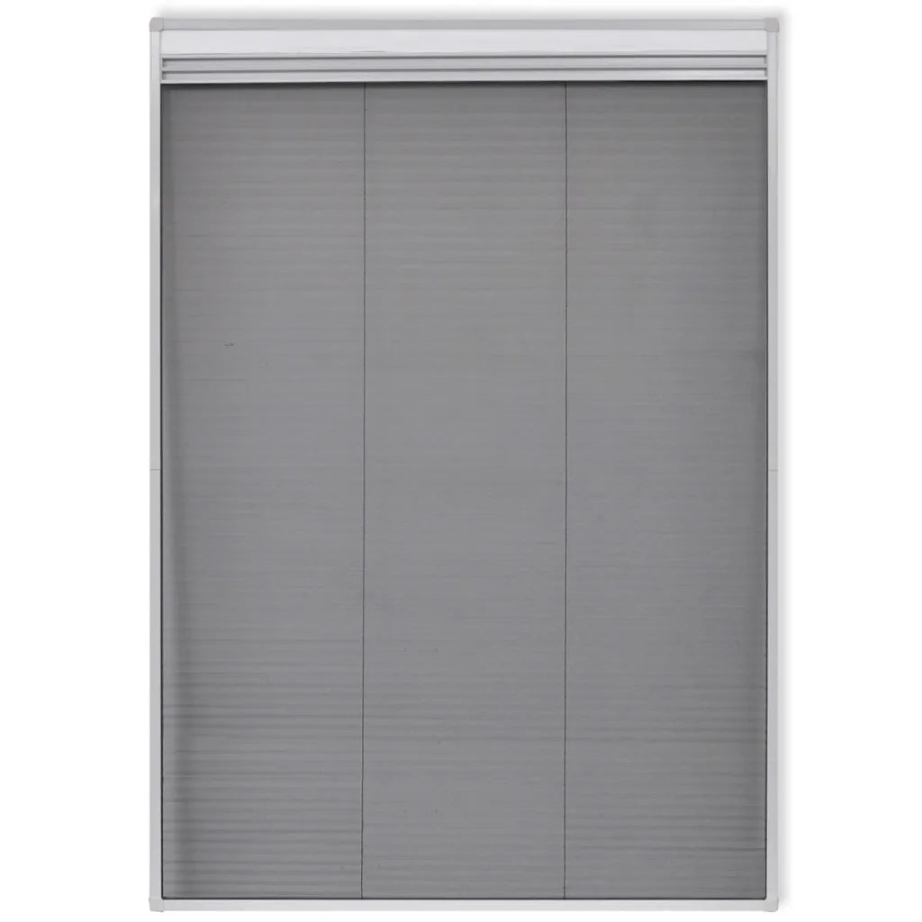 Finestra per Insetti Finestra Plisse 160 x 80 cm in Alluminio con Ombra