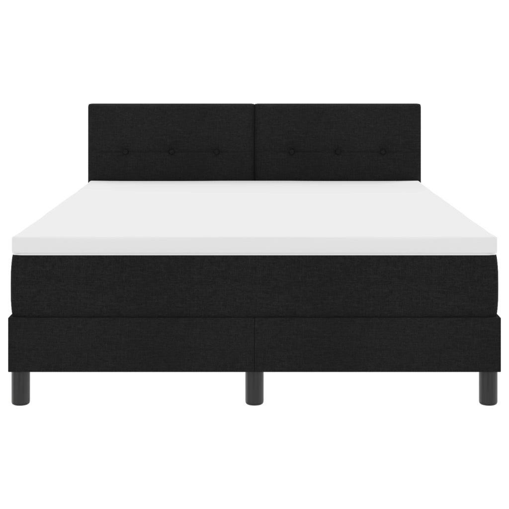 Letto a Box Spring con Materasso Nero 140x200 cm Tessuto