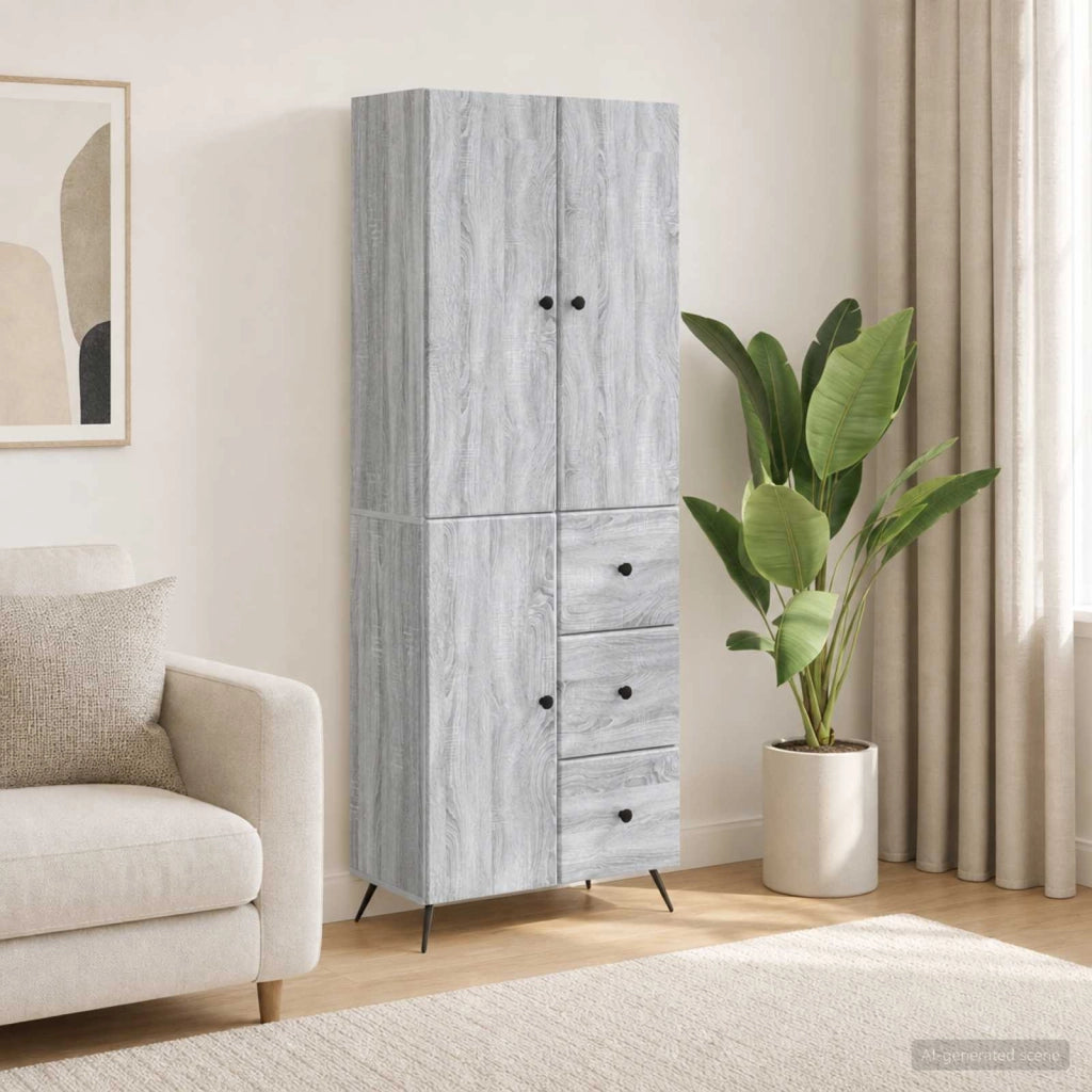 Set di armadi 2 pz Sonoma grigio Legno ingegnerizzato 3416904