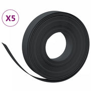 Bordature da Giardino 5 pz Nere 10 m 10 cm in Polietilene CFW4720551