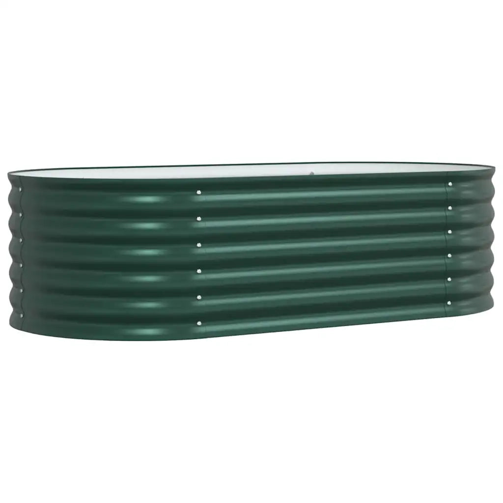 vidaXL Letto rialzato da giardino Verde 160 x 80 x 44 cm Acciaio