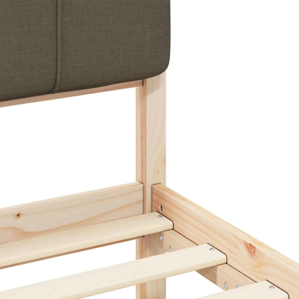 Letto con Testiera Rivestita Talpa 200 x 200 cm Pino massello 3405570