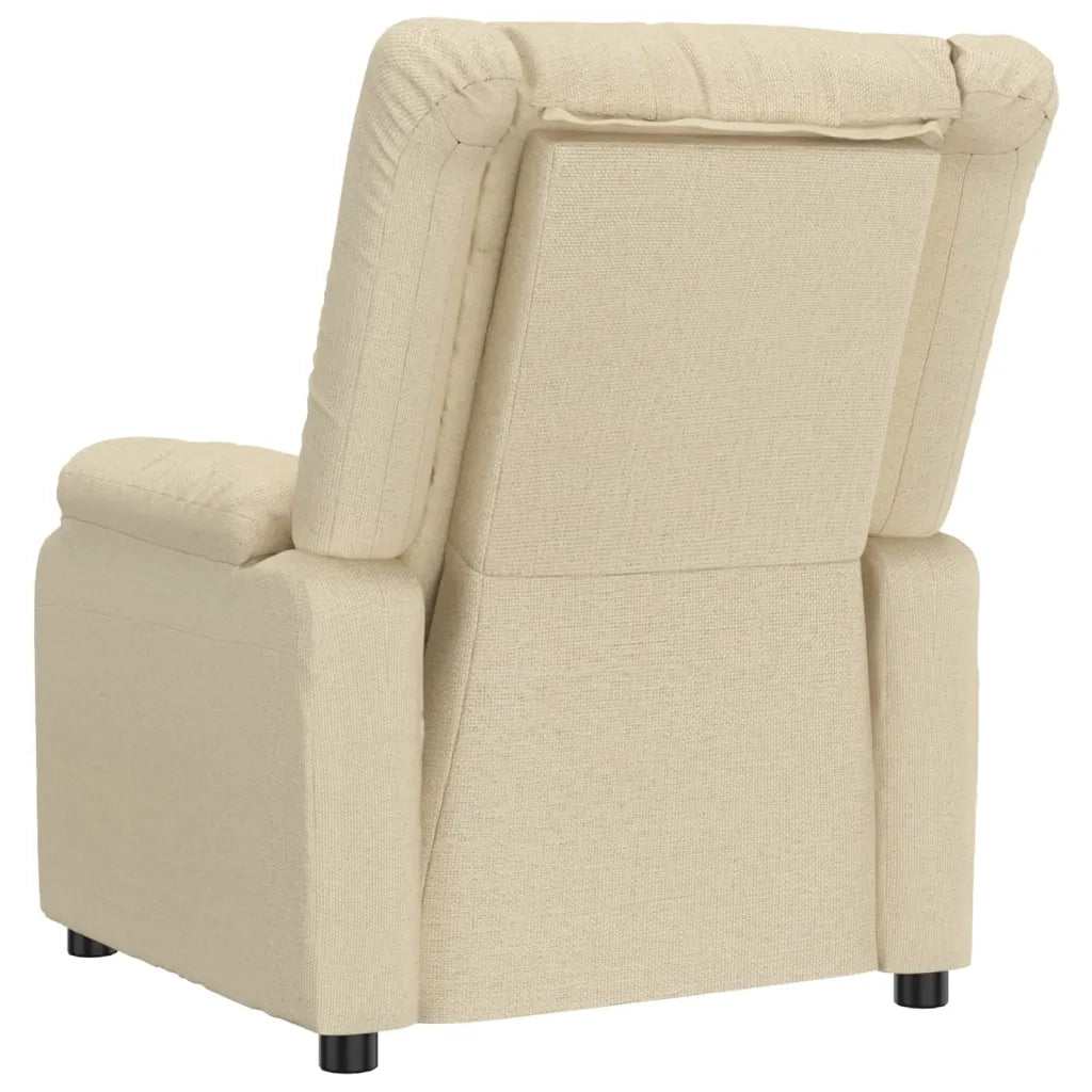 Poltrona Elettrica Reclinabile Crema in Tessuto 3143576