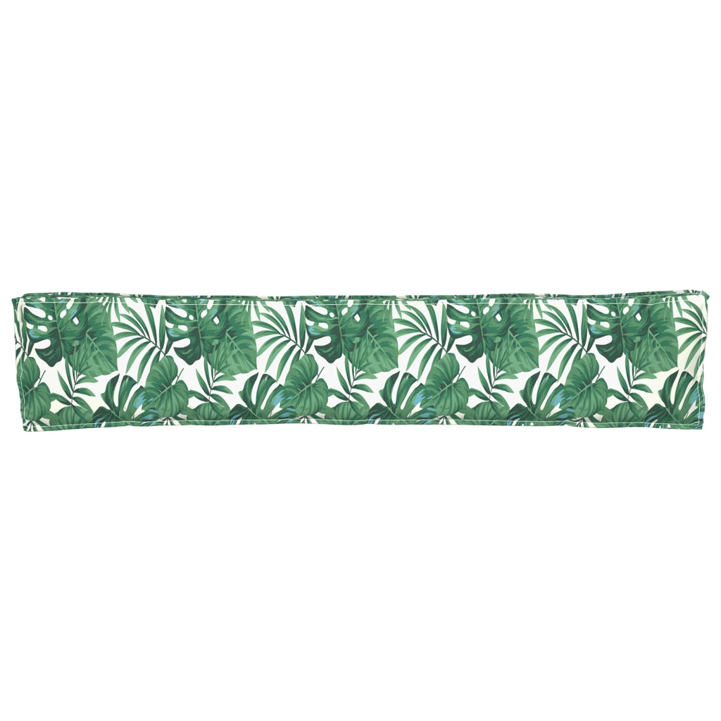 Cuscino per panca Motivo foglie 200x40x8 cm Tessuto Oxford