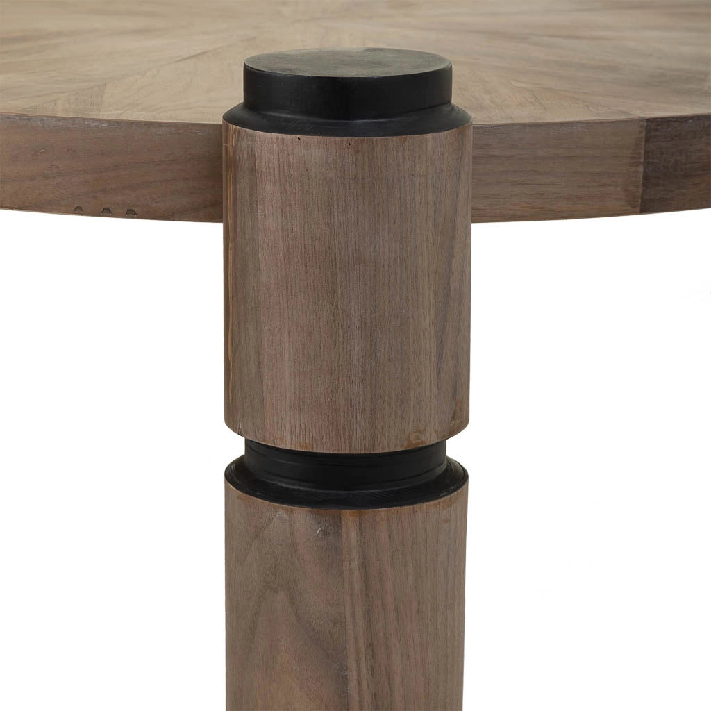 Tavolino da salotto in legno e metallo marrone D110x46