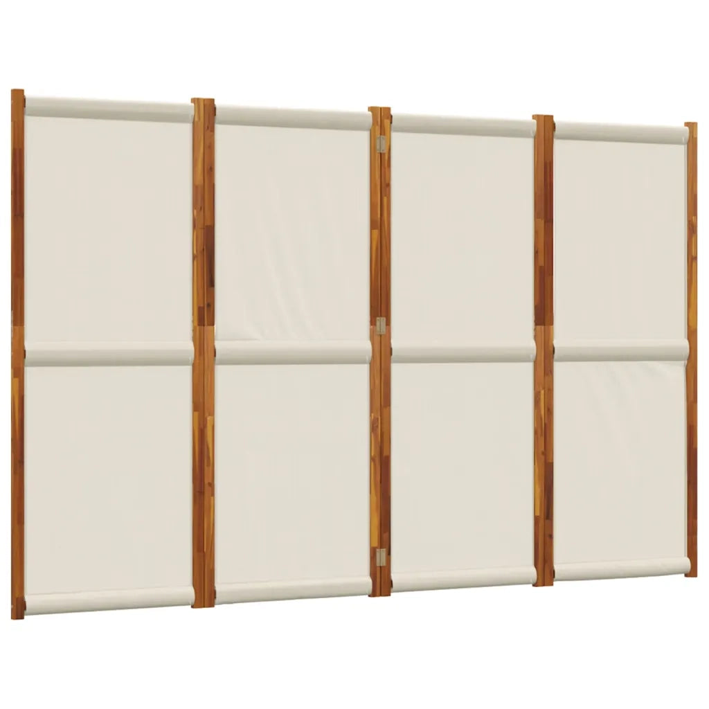 Divisorio a 4 Pannelli Grigio Chiaro 280x180 cm 4003356