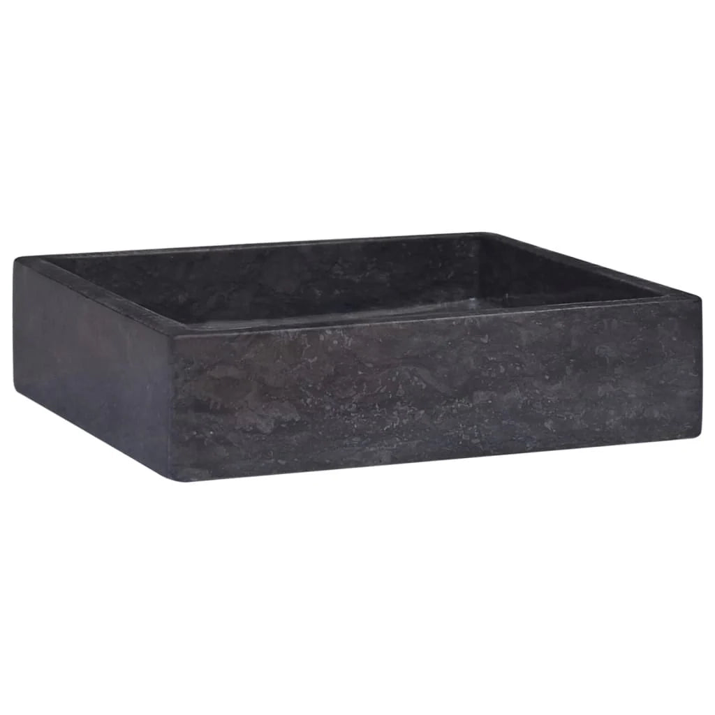 Lavandino da bagno lavabo da appoggio lavabo da WC lavabo da bagno lavabo da interno 40 x 40 cm marmo nero 02_0002813