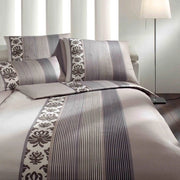 Tessuto di Satin per Letto con Disegno a Strisce 4022/7 Grigio Grafite 135 x 200 cm