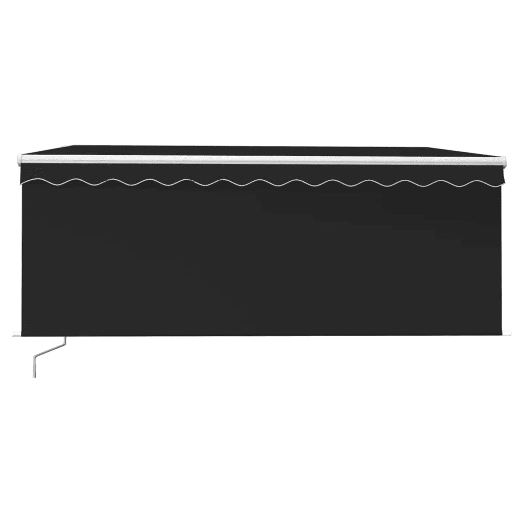 Tenda da Sole Retrattile Manuale con Parasole 3x2,5 m Antracite 3069259