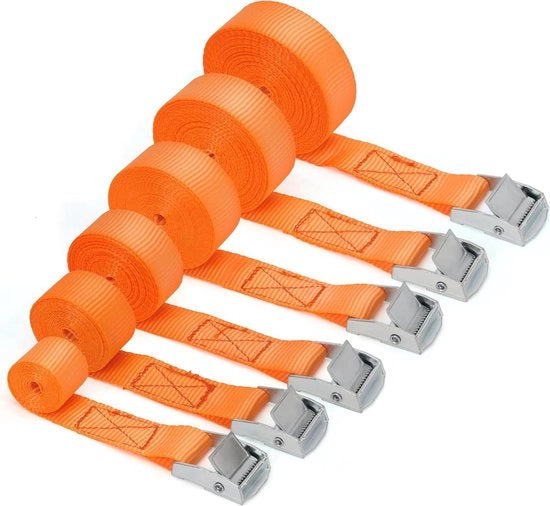 Set di Cinture di Sospensione Rapida 6x - Cinture per Sospensione di Carico - Cinture di Sospensione per Bagagli - Cinture di Sospensione per Auto da 1 a 6 metri.