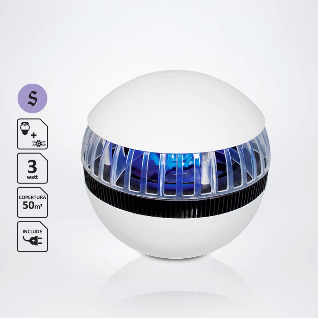 Elettroinsetticida " Mosquito All " ad aspirazione con Led UV