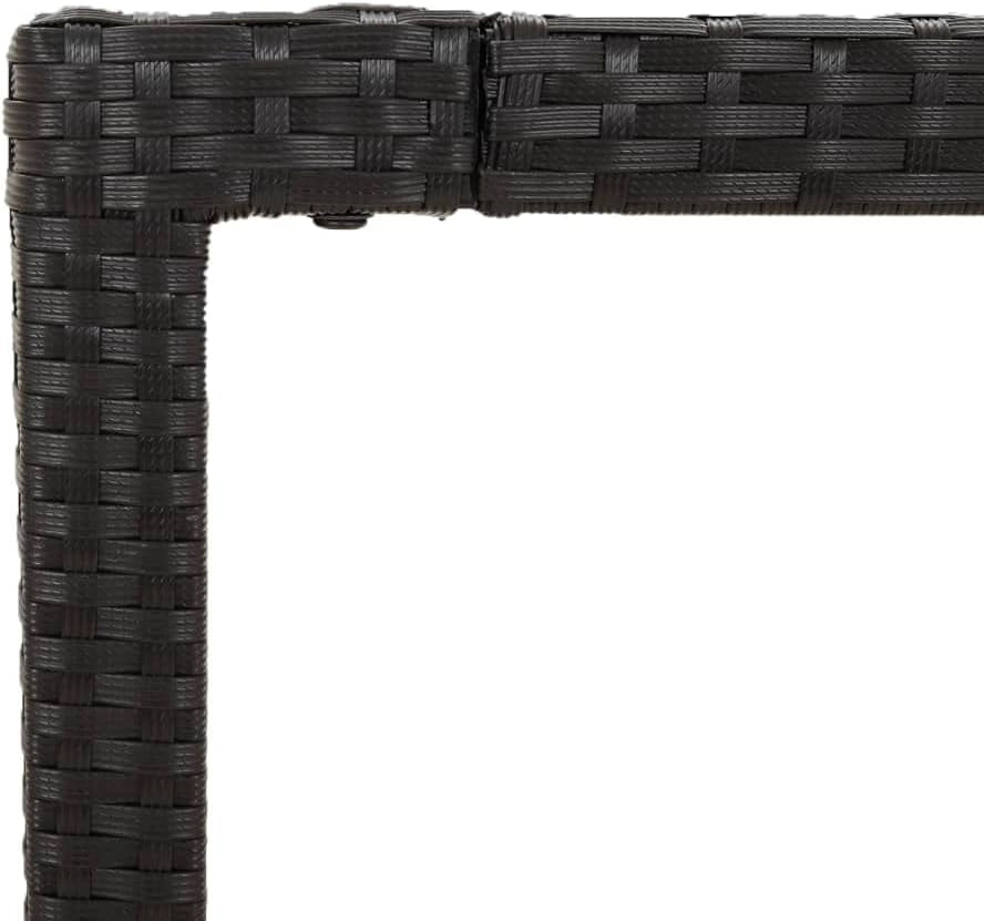 3213058 - Set da pranzo da giardino con cuscini in rattan sintetico nero, set tavolo e sedie da giardino, tavolo da terrazza e sedie da giardino, set da giardino, mobili da giardino