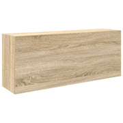 Mobiletto da bagno multifunzionale a parete dal design pulito 100 x 25 x 40 cm realizzato in legno composito di rovere Sonoma 02_0051295