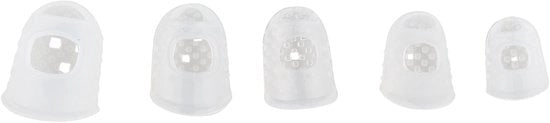 Protezioni per dita 15 pezzi - Silicone - Antiscivolo - Adatti per chitarra/ukulele - 5 misure diverse - Comodi e resistenti - Coperture per dita