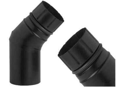 GOMITI CURVE A 45 ALA PELLET ECO PER STUFE RISCALDAMENTO FUMISTERIA  8- 10 CM