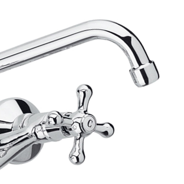 Rubinetto lavello a murocon canna superiore - serie liberty