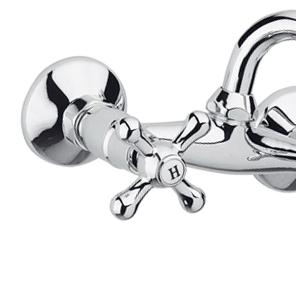 Rubinetto lavello a murocon canna superiore - serie liberty