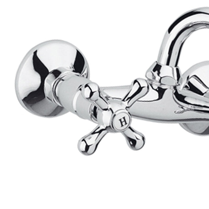 Rubinetto lavello a murocon canna superiore - serie liberty