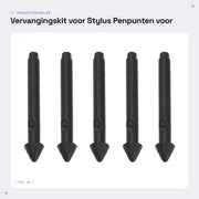 Kit di sostituzione per penna stilografica tablet - 5 pezzi - Scrittura precisa - Sensibile al tocco - Punta antiscivolo - Adatto per Pro 7/6/5/4/Book/Studio/Go - Punte stilografiche