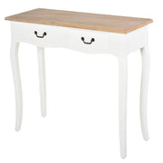 Tavolo console ¨C Zephmum ¨C Bianco legno 87x34x78 cm