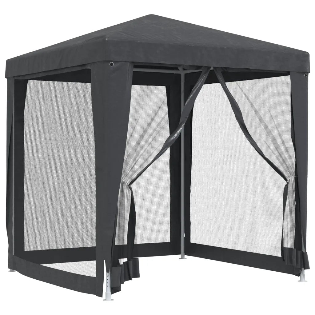 Tenda per Feste con 4 Pareti in Rete-Tenda da campeggio Antracite 2x2 m in HDPE