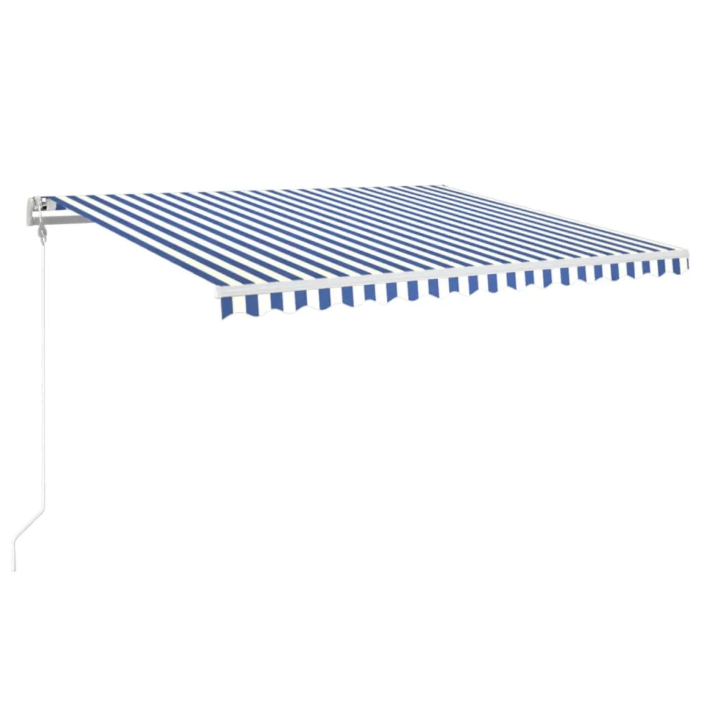 Tenda da Sole Retrattile Automatica 450x350 cm Blu e Bianca 3069006