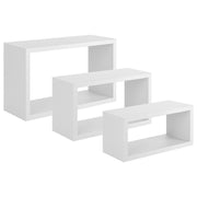 Set 3 Mensole da Parete Trittico Bianco 45x27, 40x22 e 35x17 cm - Sanitec